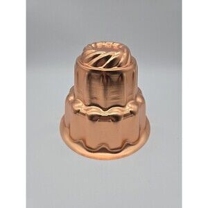 VTG MCM Classic Tiered 6-Cup Copper-tone Aluminum Jello Gelatin Cake Mold